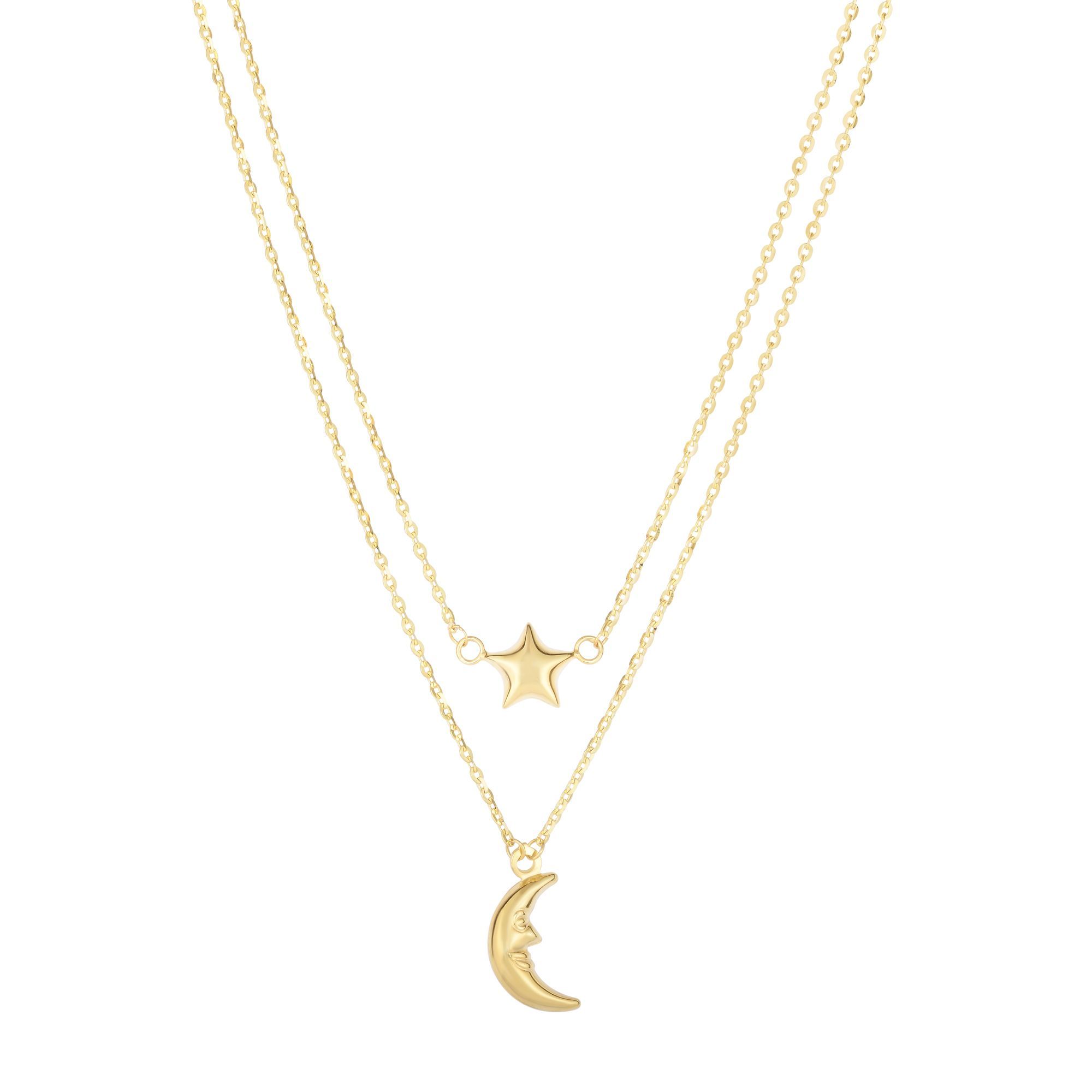 Tri-Layered Moon & Stars Dance Necklace - AvaMadison.dance