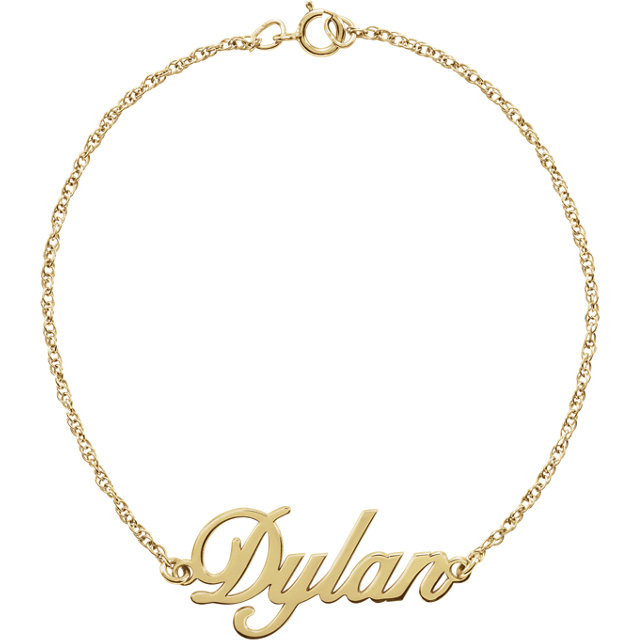 Buy Delicate Heart Personalised Kids' Gold Bracelet Online | CaratLane