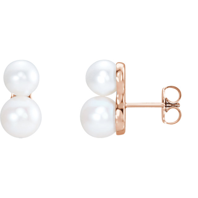 14 Karat Gold Diamond Pavé Half Sphere Stud Earrings - Jewels By Elle