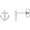 14 Karat Gold Tiny Sailor Anchor Stud Earrings