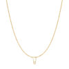 14 Karat Yellow Gold Safety Pin Necklace