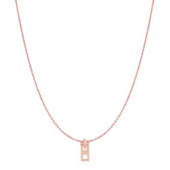 14 Karat Rose Gold Zipper Necklace