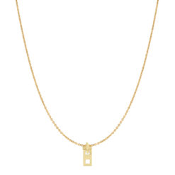 14 Karat Yellow Gold Zipper Necklace