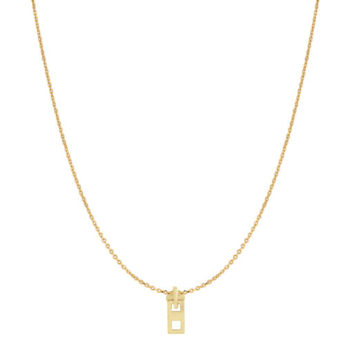 14 Karat Yellow Gold Zipper Necklace