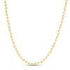 14 Karat Yellow Gold 3 mm Moon Cut Bead Ball Chain Necklace