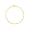 14 Karat Yellow Gold 3 mm Moon Cut Bead Ball Chain Bracelet