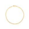 14 Karat Yellow Gold 3 mm Moon Cut Bead Ball Chain Bracelet