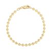 14 Karat Yellow Gold 4 mm Moon Cut Bead Ball Chain Bracelet